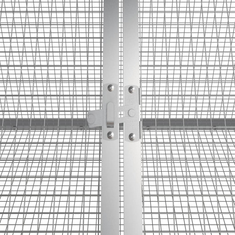 vidaXL Rabbit Cage Grey 403.5x80.5x71 cm Galvanised Steel