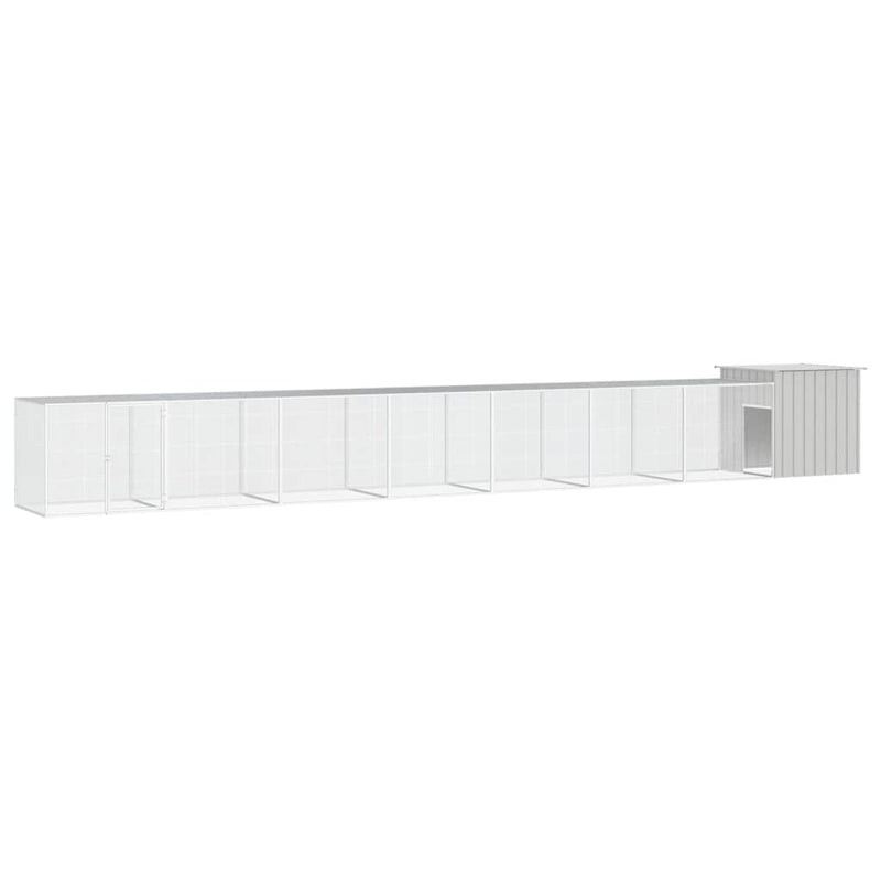 vidaXL Chicken Cage Grey 800x91x100 cm Galvanised Steel