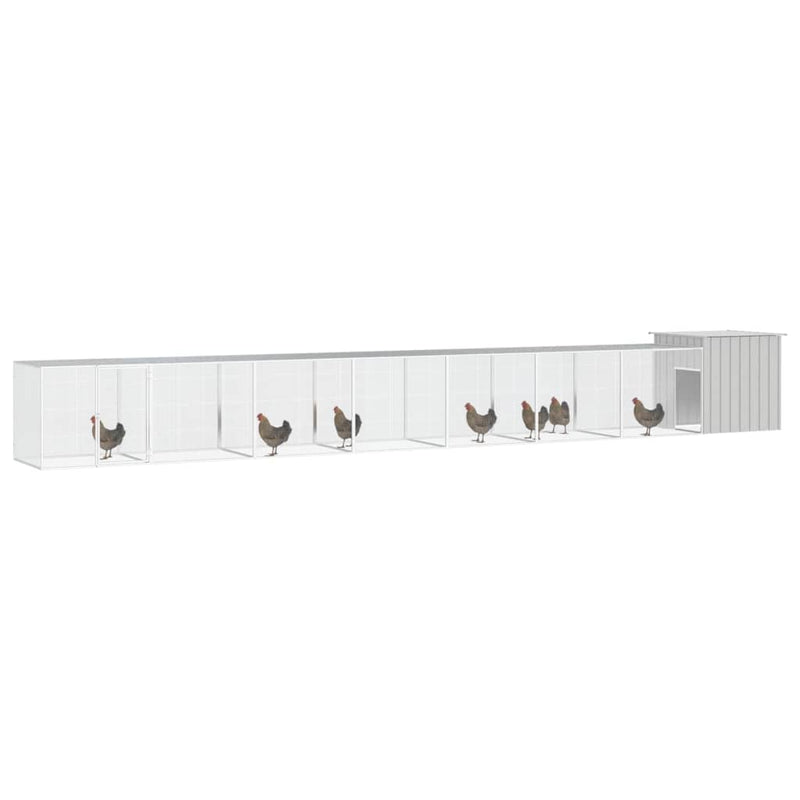 Chicken Cage Grey 800x91x100 cm Galvanised Steel