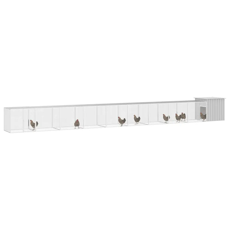 Chicken Cage Grey 1000x91x100 cm Galvanised Steel