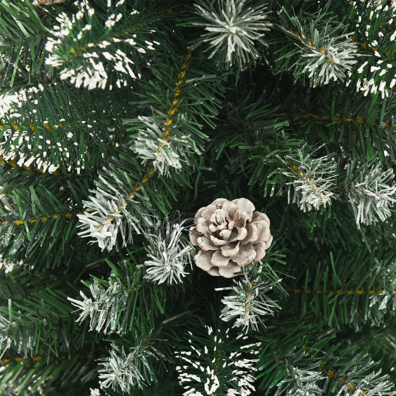 vidaXL Artificial Slim Christmas Tree with Stand 240 cm PVC
