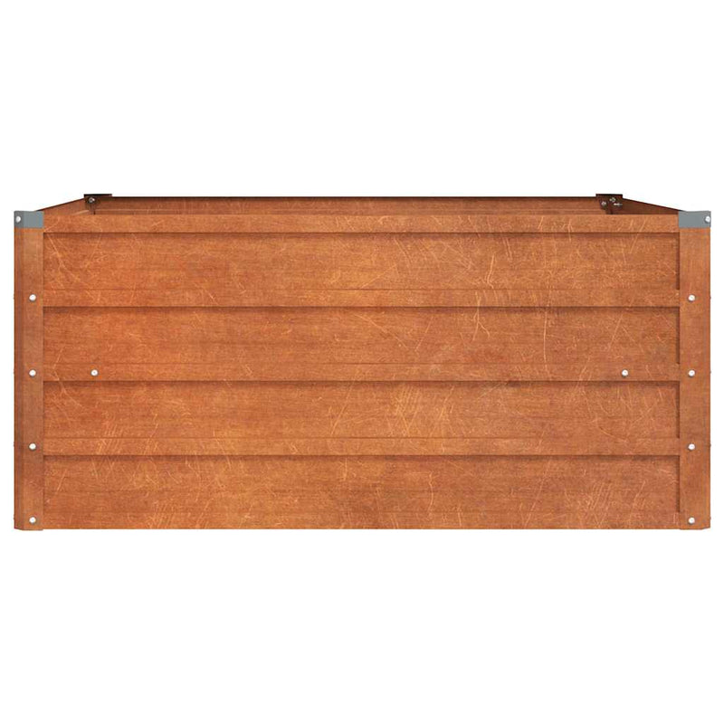 vidaXL Garden Raised Bed Rusty 100x100x45 cm Corten Steel