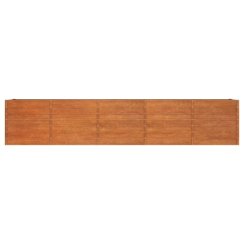 Garden Raised Bed Rusty 400x80x77 cm Corten Steel