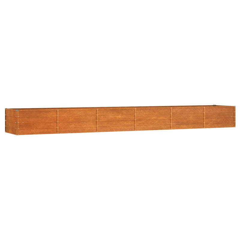 vidaXL Garden Raised Bed Rusty 480x80x45 cm Corten Steel