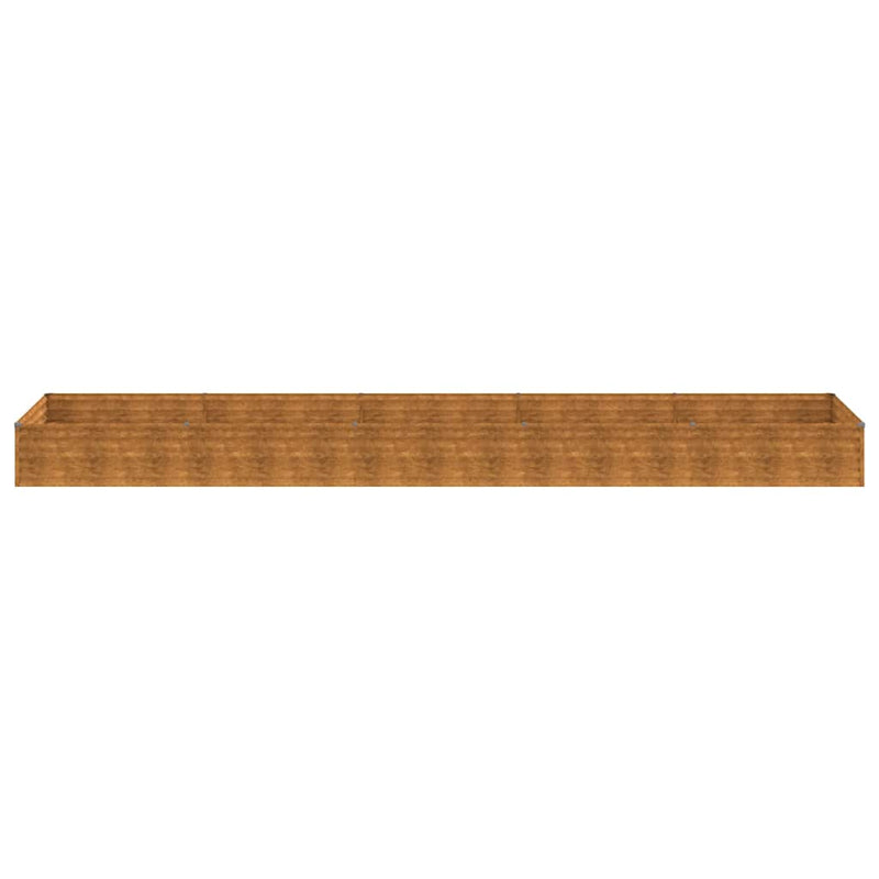 vidaXL Garden Raised Bed 482x100x36 cm Corten Steel