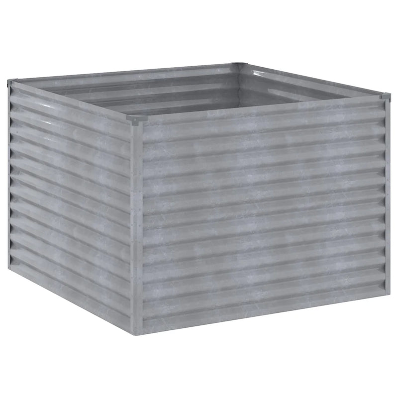 Garden Raised Bed 100 x 100 x 69 cm Galvanised Steel