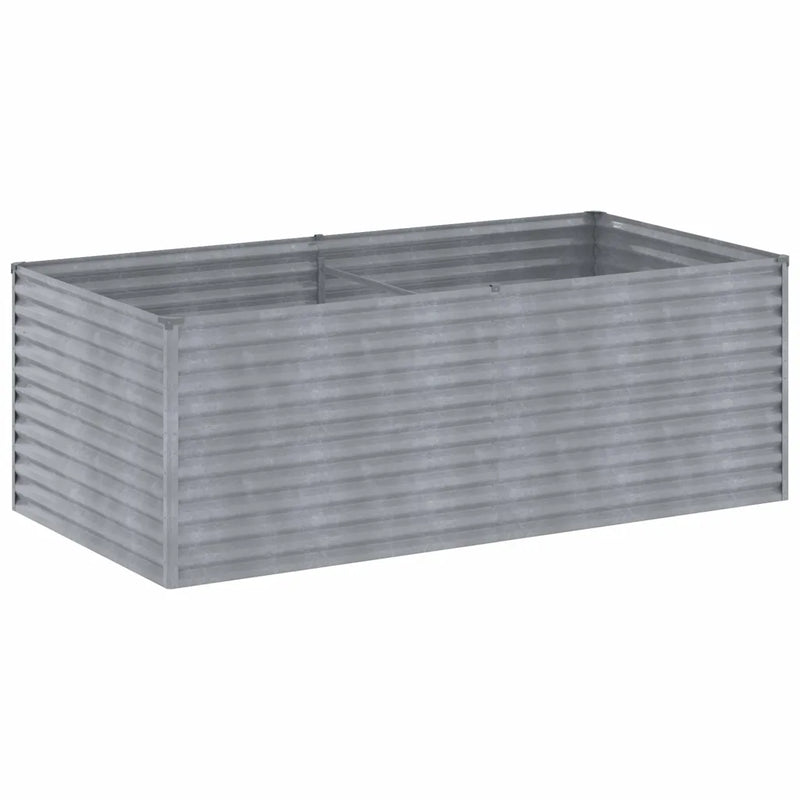 Garden Raised Bed 196 x 100 x 69 cm Galvanised Steel