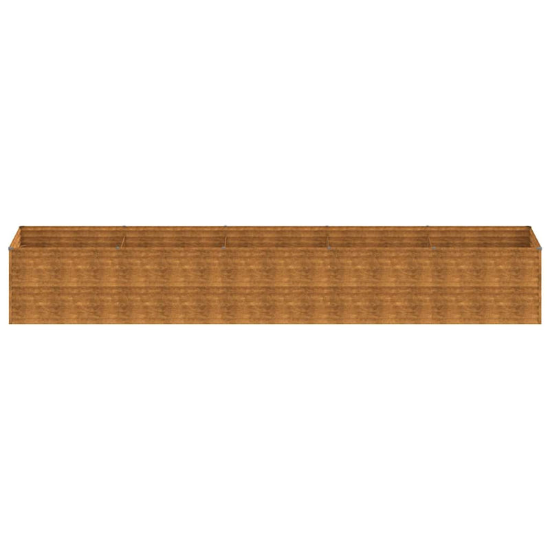 vidaXL Garden Raised Bed 479x100x69 cm Corten Steel