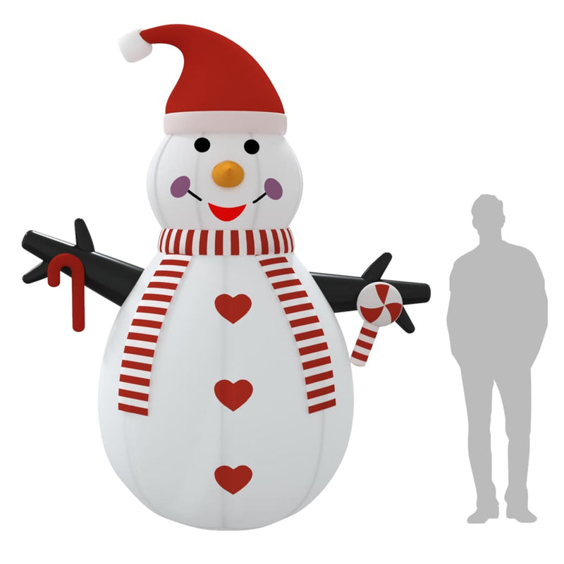 vidaXL Inflatable Snowman with LEDs 300 cm
