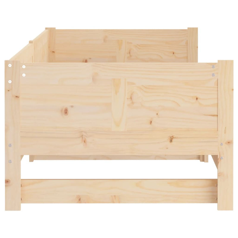 vidaXL Pull-out Day Bed without Mattress Solid Wood Pine 2x(90x190) cm