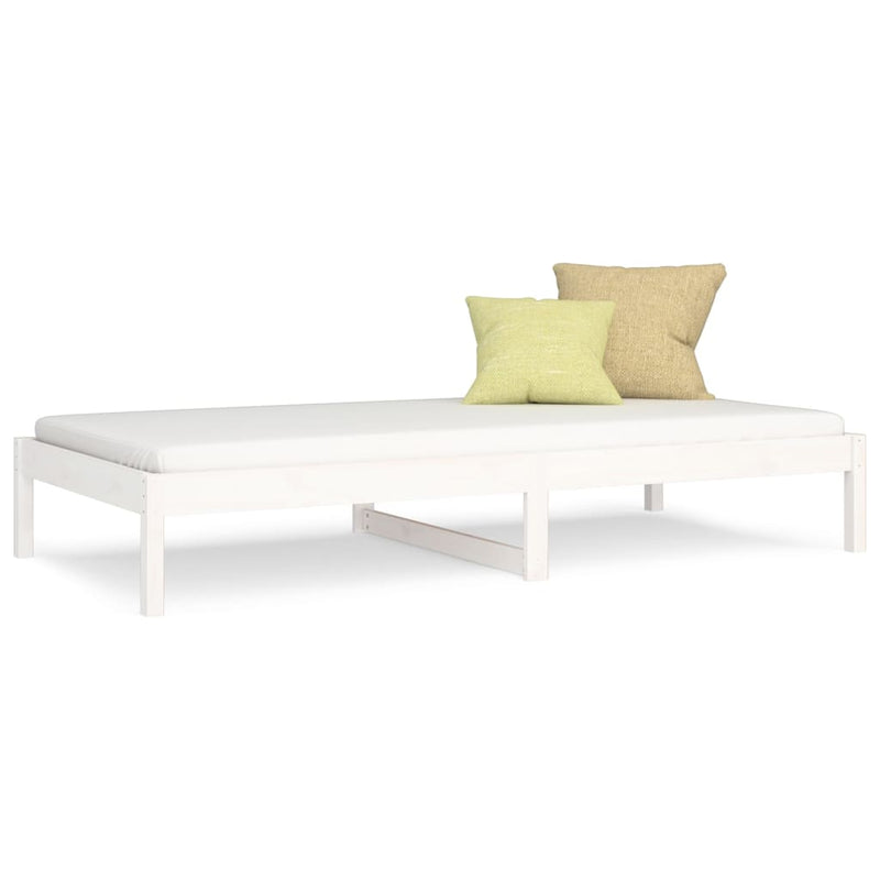 vidaXL Day Bed without Mattress White 90x190 cm Solid Wood Pine
