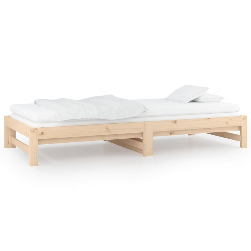 vidaXL Pull-out Day Bed without Mattress 2x(90x190) cm Solid Wood Pine