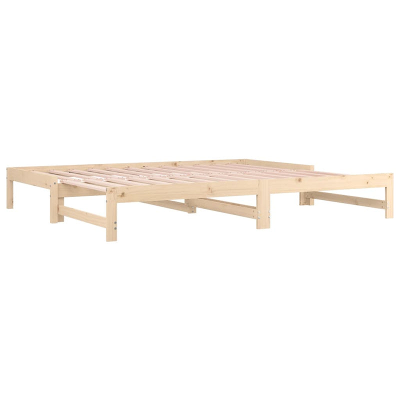 vidaXL Pull-out Day Bed without Mattress 2x(90x190) cm Solid Wood Pine