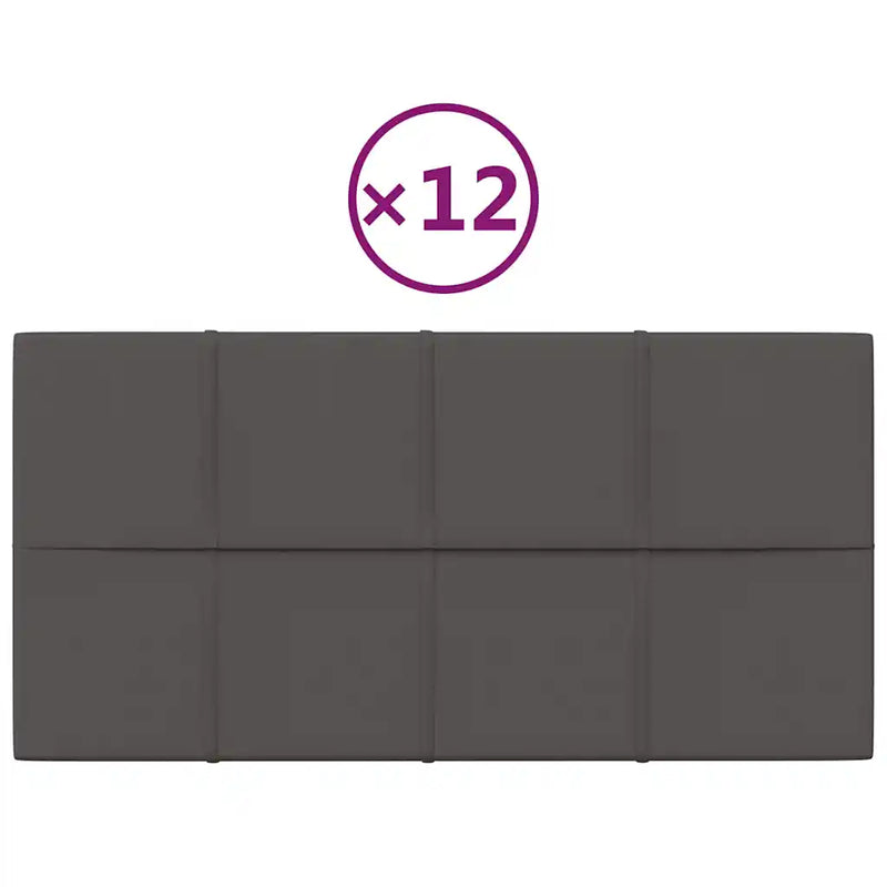 Wall Panels 12 pcs Dark Grey 60x30 cm Fabric 2,16 m��