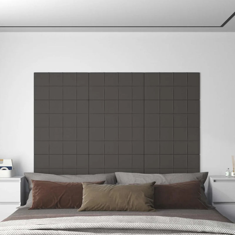 Wall Panels 12 pcs Dark Grey 60x30 cm Fabric 2,16 m��