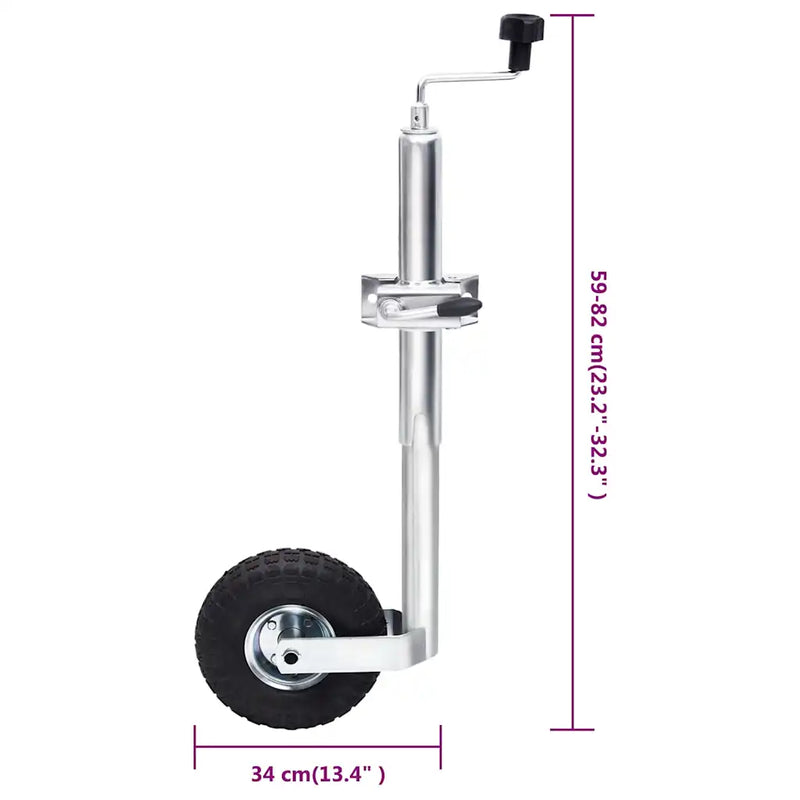 Jockey Wheel for Trailer with Split Clamp 48 mm Galvanised Steel