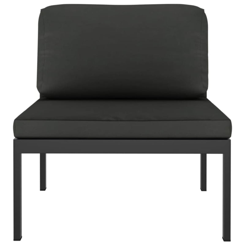 vidaXL 5 Piece Garden Lounge Set with Cushions Aluminium Anthracite