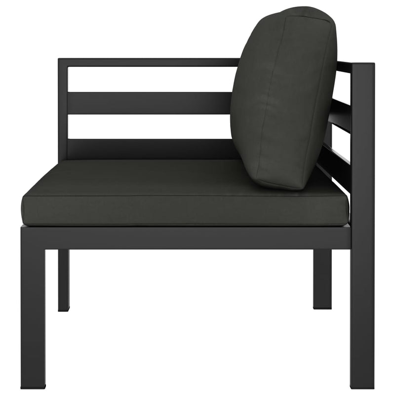 vidaXL 5 Piece Garden Lounge Set with Cushions Aluminium Anthracite