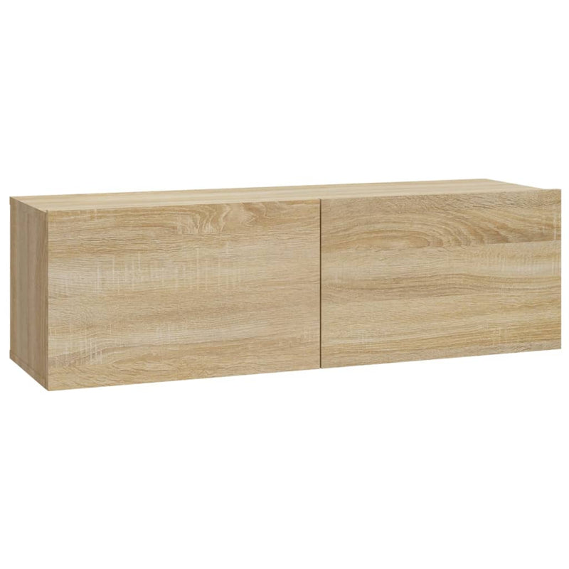 vidaXL Wall TV Cabinets 2 pcs Sonoma Oak 100x30x30 cm Engineered Wood