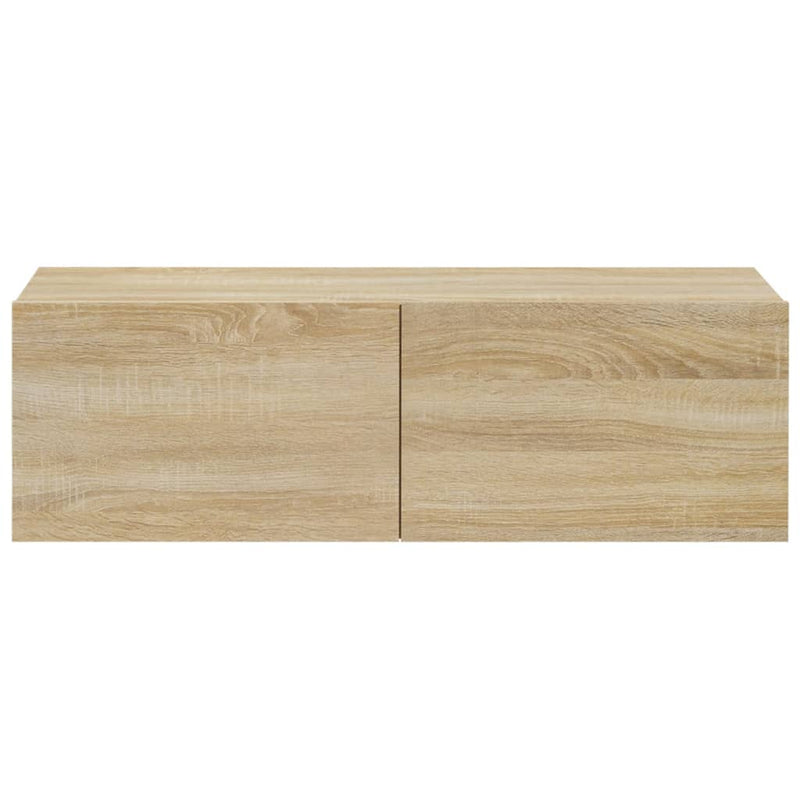 vidaXL Wall TV Cabinets 2 pcs Sonoma Oak 100x30x30 cm Engineered Wood