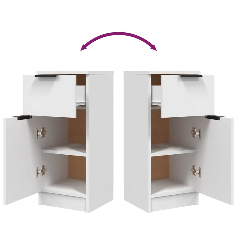 Sideboard White 30x30x70 cm Engineered Wood