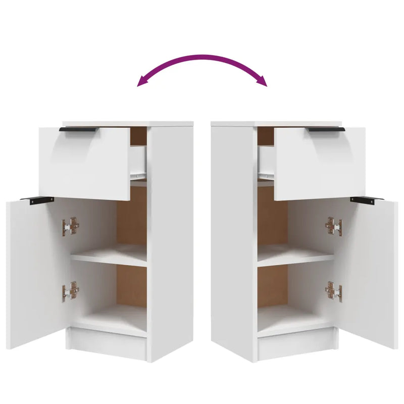 Sideboards 2 pcs White 30x30x70 cm Engineered Wood