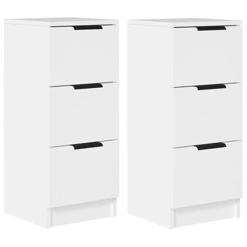 Sideboards 2 pcs White 30x30x70 cm Engineered Wood