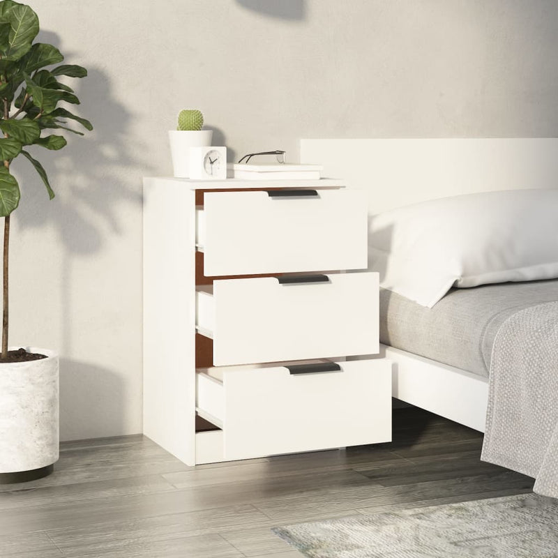 vidaXL Bedside Cabinet White 40x36x65 cm