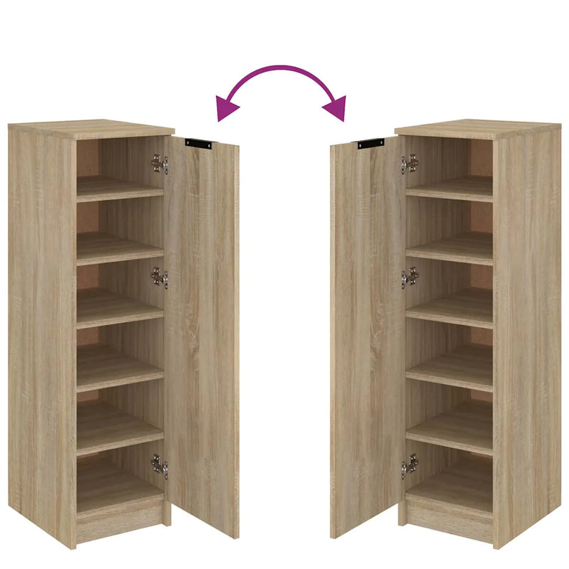 Shoe Cabinet Sonoma Oak 30x35x100 cm Engineered Wood