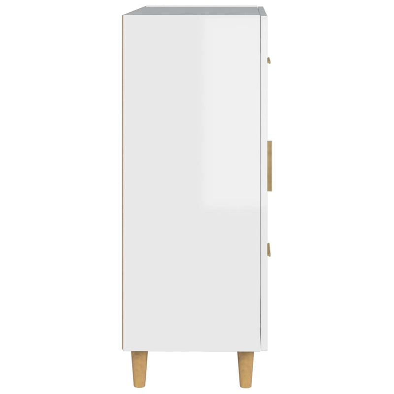 vidaXL Sideboard High Gloss White 69.5x34x90 cm Engineered Wood