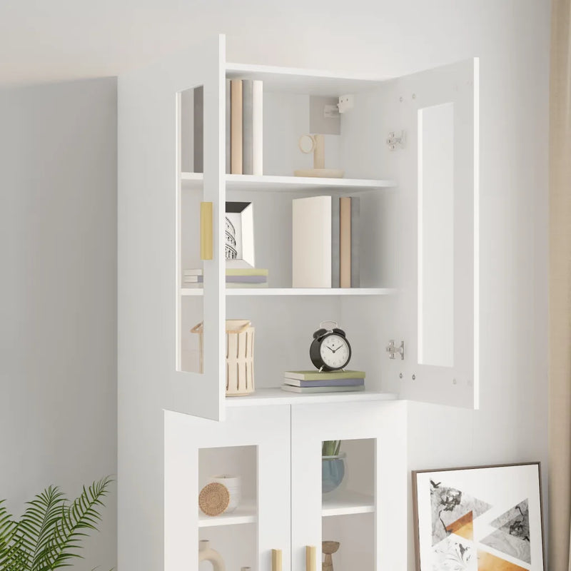 Hanging Wall Cabinet White 69.5x34x90 cm