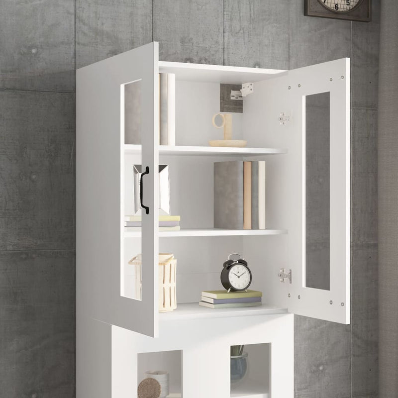 vidaXL Hanging Wall Cabinet White 69.5x34x90 cm