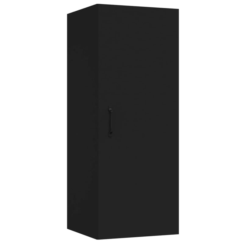 vidaXL Hanging Wall Cabinet Black 34.5x34x90 cm Engineered Wood