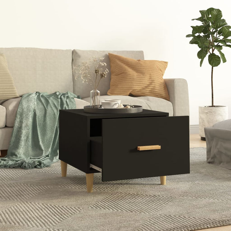 vidaXL Coffee Tables 2 pcs Black 50x50x40 cm Engineered Wood