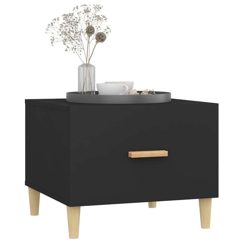 vidaXL Coffee Tables 2 pcs Black 50x50x40 cm Engineered Wood