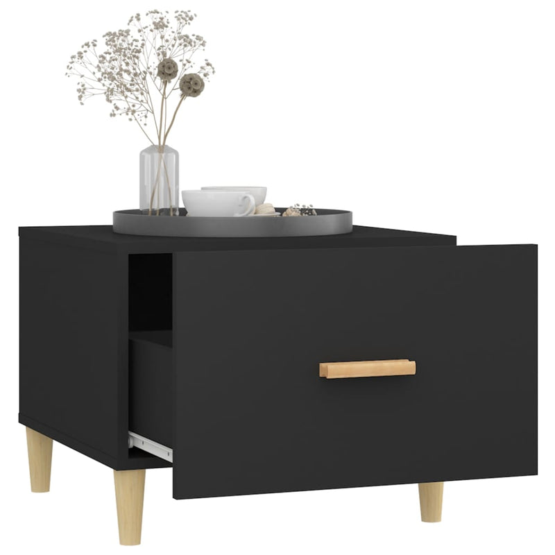 vidaXL Coffee Tables 2 pcs Black 50x50x40 cm Engineered Wood