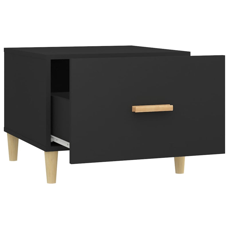 vidaXL Coffee Tables 2 pcs Black 50x50x40 cm Engineered Wood