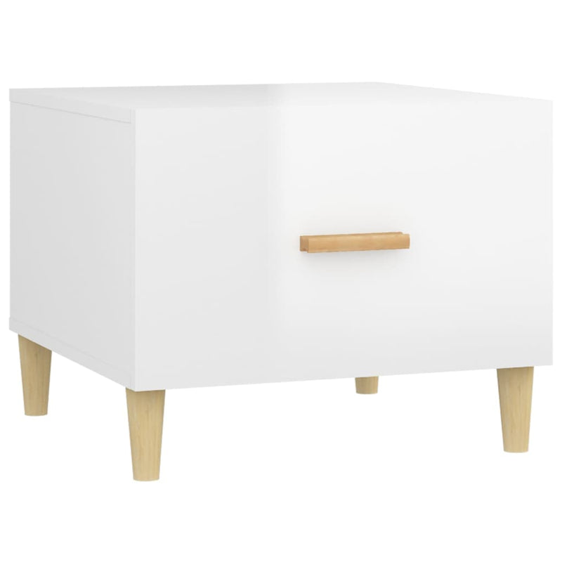 vidaXL Coffee Tables 2 pcs High Gloss White 50x50x40 cm Engineered Wood