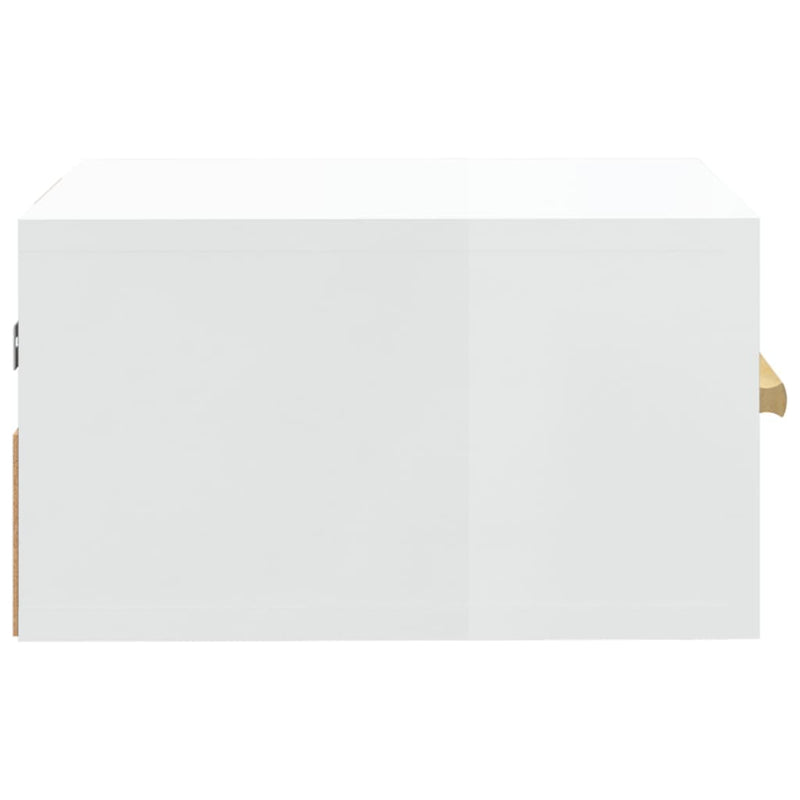 vidaXL Wall-mounted Bedside Cabinets 2 pcs High Gloss White 35x35x20 cm