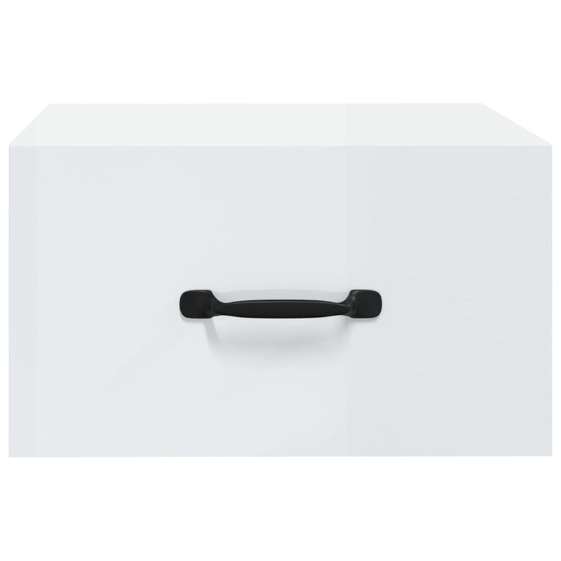 vidaXL Wall-mounted Bedside Cabinets 2 pcs High Gloss White 35x35x20 cm