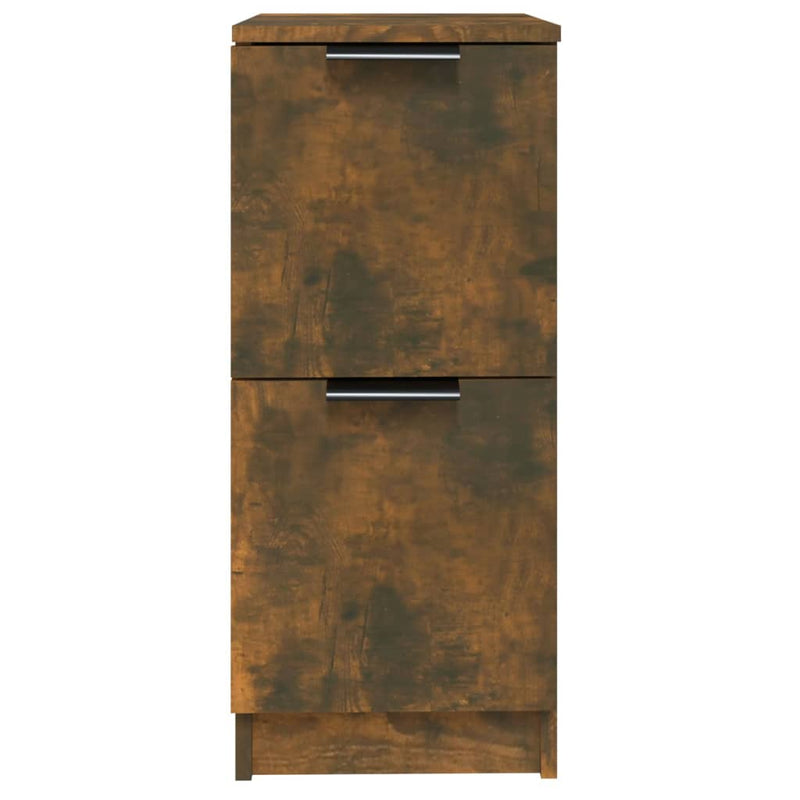 vidaXL Sideboards 2 pcs Smoked Oak 30x30x70 cm Engineered Wood