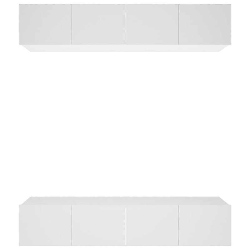vidaXL TV Cabinets 4 pcs White 80x30x30 cm Engineered Wood