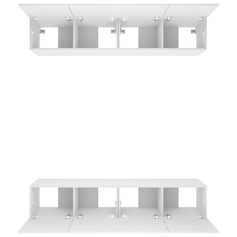 vidaXL TV Cabinets 4 pcs White 80x30x30 cm Engineered Wood