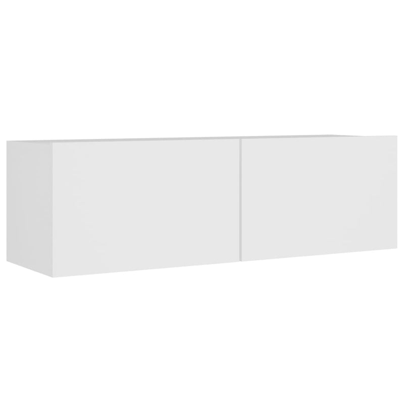 vidaXL 4 Piece TV Cabinet Set White Engineered Wood