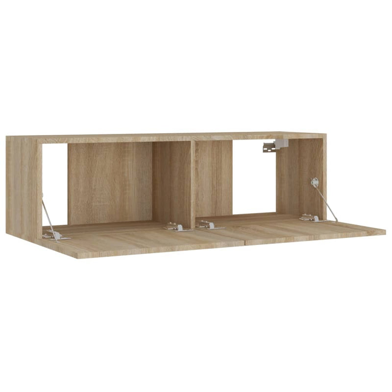 vidaXL 4 Piece TV Cabinet Set Sonoma Oak Engineered Wood