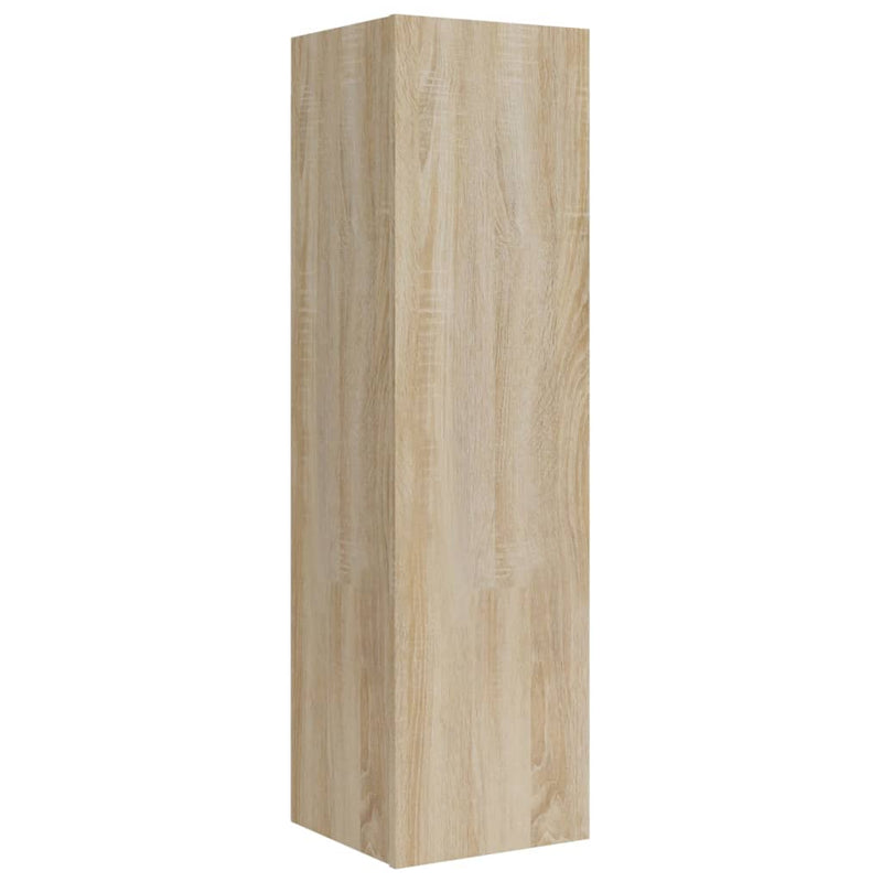 vidaXL 4 Piece TV Cabinet Set Sonoma Oak Engineered Wood