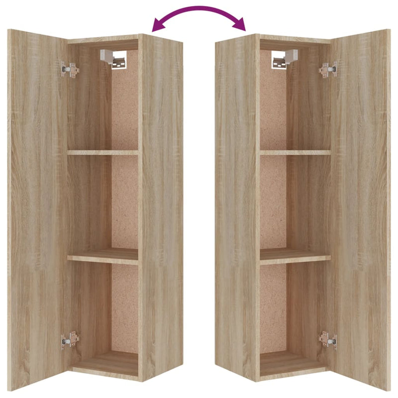 vidaXL 4 Piece TV Cabinet Set Sonoma Oak Engineered Wood