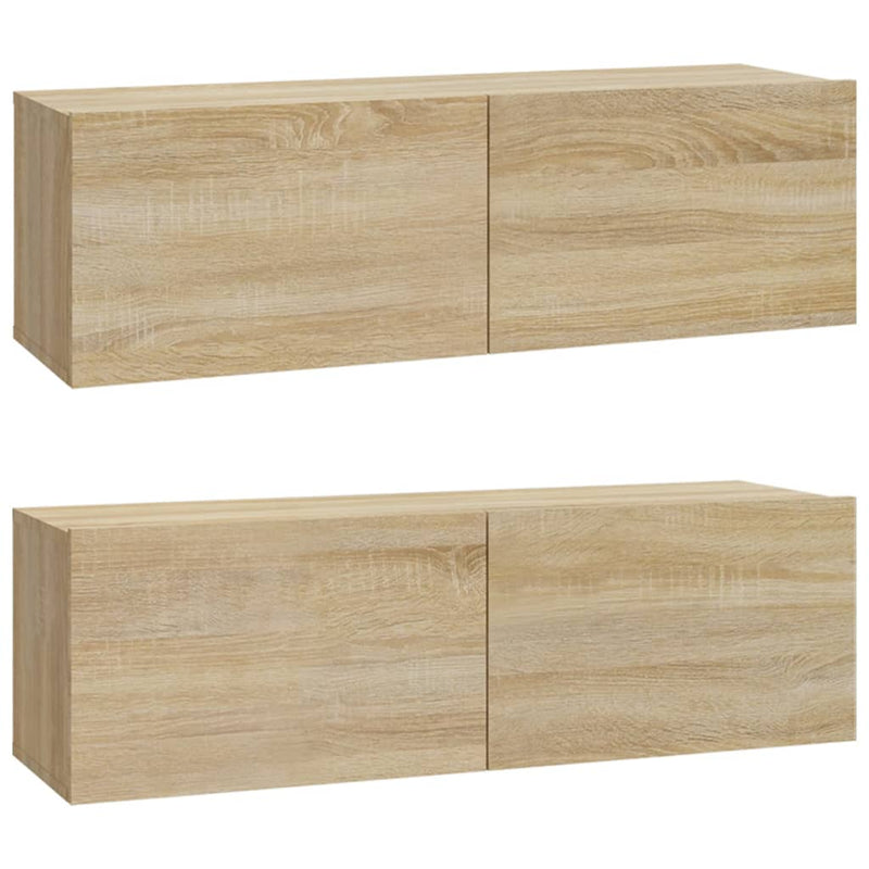 vidaXL 3 Piece TV Cabinet Set Sonoma Oak Engineered Wood