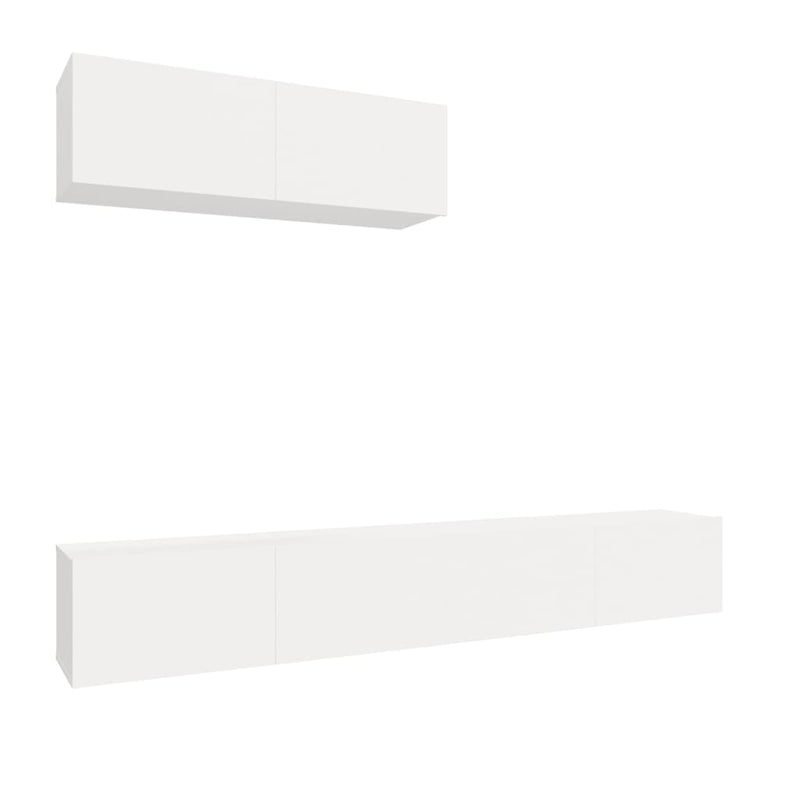 vidaXL 3 Piece TV Cabinet Set White Engineered Wood