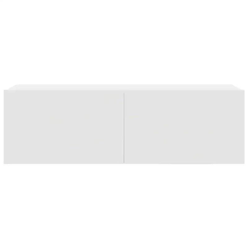 7 Piece TV Cabinet Set White Engineered Wood